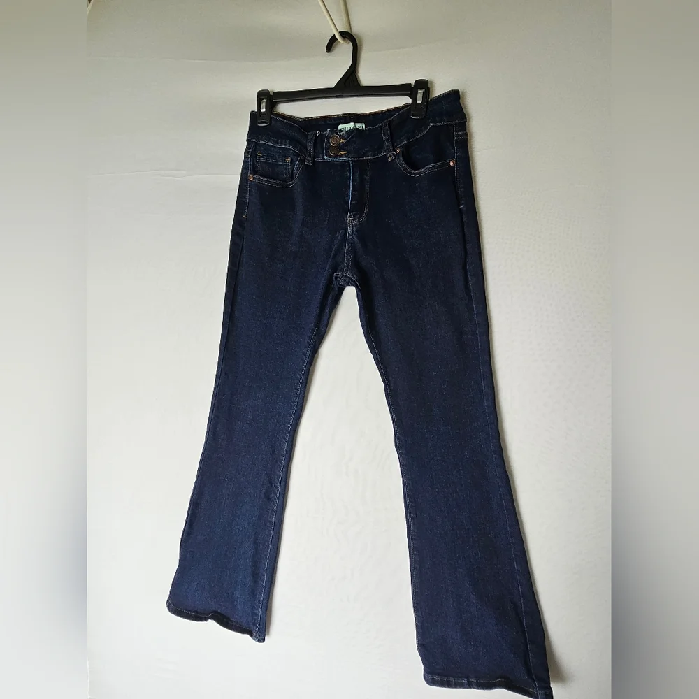 Women's Dark Indigo Flare Jeans - Classic Flared Leg
